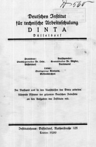 Titel Dinta-Broschüre verm. 1927 aus Pressemappe 20. Jhdt Doc 00001 red