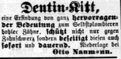 1889-01-01 AnzeigeSelbstplombieren Dentin Kitt