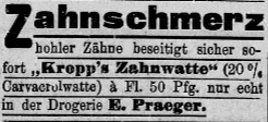 1900-02-25 Anzeige Heilmittel x Zahnschmerz