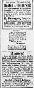 1906-10-09 Anzeigen Medizin x 3xsenkrecht Husten Salbe Frauen